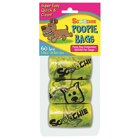 Schoochie Pet PoopiePoop Bags Refill Rolls 3PK 400